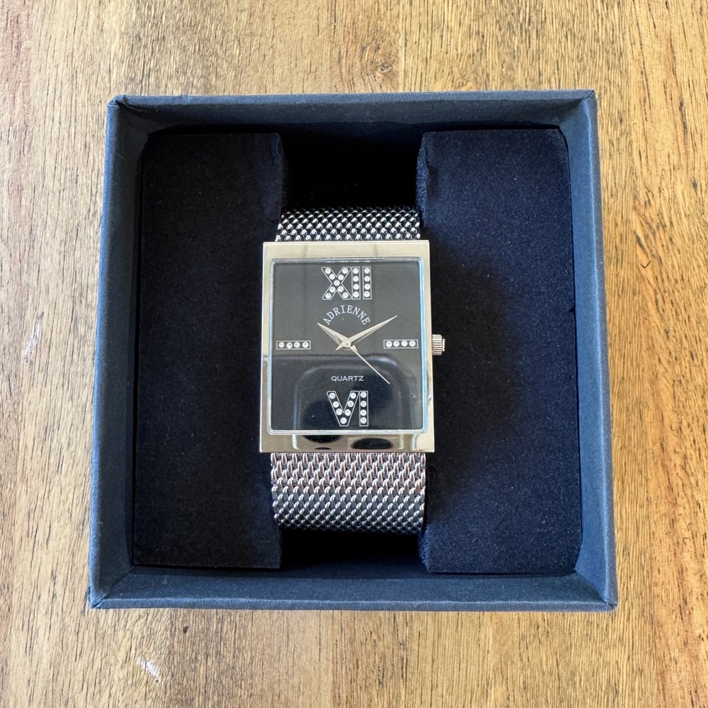 Adrianne Stainless Band Quartz watch.